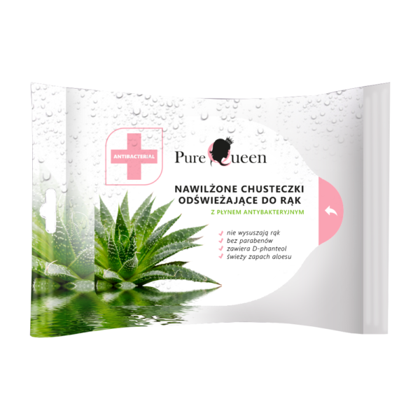 Aloe moistened hand wipes with antibacterial liquid (only wholesale)