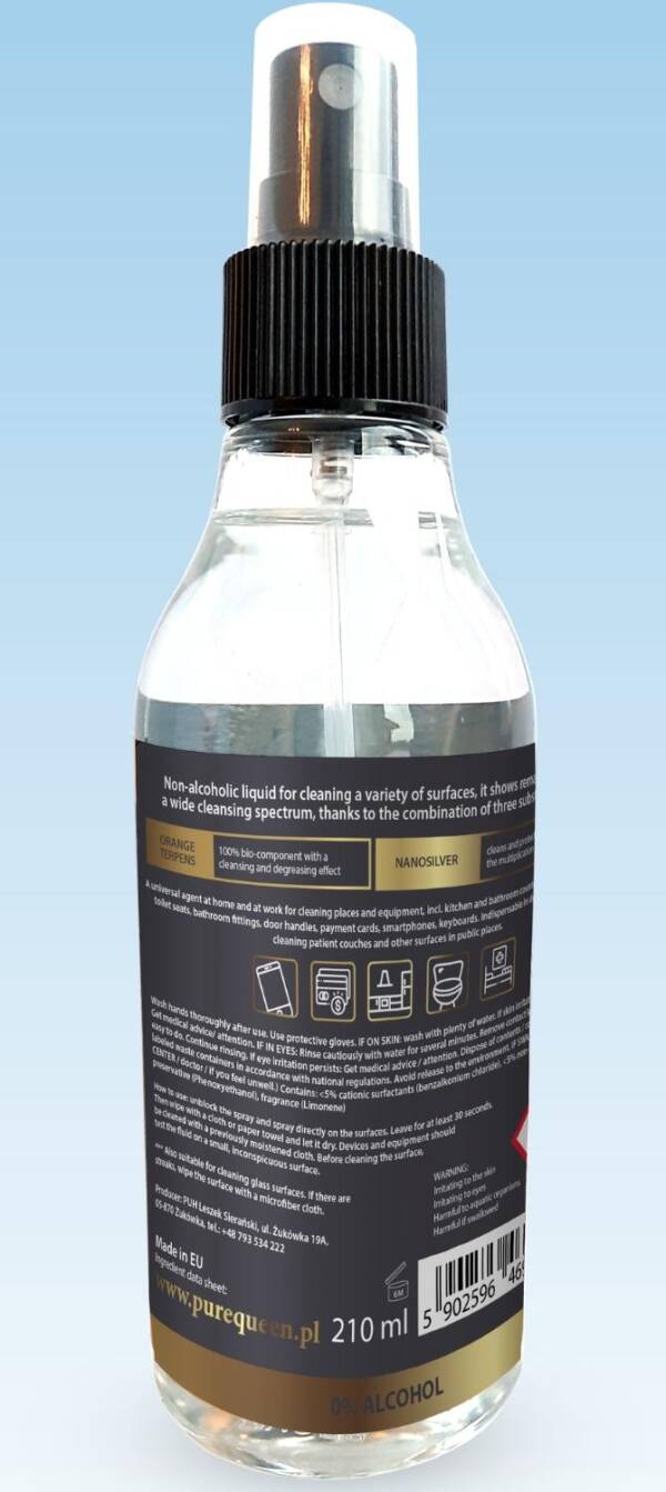 BIO spray do czyszczenia powierzchni 210 ml (0% alkoholu)